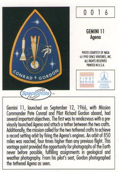 1990-92 Space Ventures Space Shots #0016 Gemini 11 - Agena Back