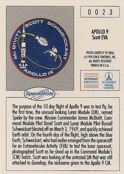 1990-92 Space Ventures Space Shots #0023 Apollo 9 - Scott EVA Back