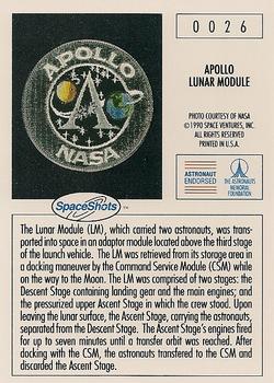 1990-92 Space Ventures Space Shots #0026 Apollo Lunar Module Back