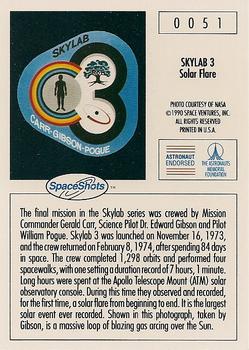 1990-92 Space Ventures Space Shots #0051 Skylab 3 - Solar Flare Back