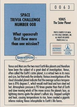 1990-92 Space Ventures Space Shots #0063 Venus - The Sister Planet Back