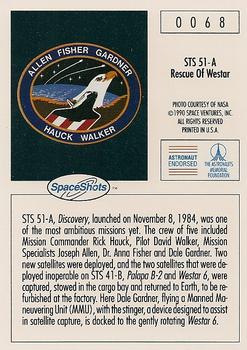 1990-92 Space Ventures Space Shots #0068 STS 51 - A Rescue of Westar Back