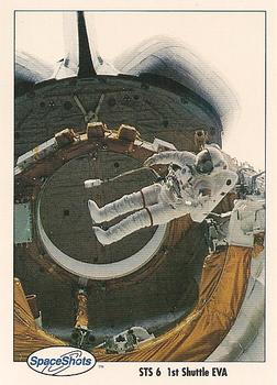 1990-92 Space Ventures Space Shots #0092 STS 6  1st Shuttle EVA Front