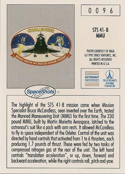 1990-92 Space Ventures Space Shots #0096 STS 41-B  MMU Back