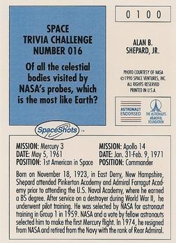 1990-92 Space Ventures Space Shots #0100 Alan B. Shepard, Jr. Back