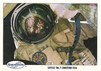 1990-92 Space Ventures Space Shots #0253 Soyuz TM 7 - Chretien EVA Front