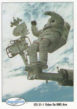 1990-92 Space Ventures Space Shots #0071 STS 51-I Fisher On RMS Arm Front