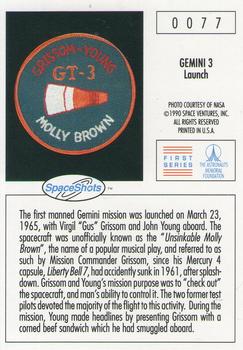 1990-92 Space Ventures Space Shots #0077 Gemini 3 - Launch Back
