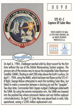 1990-92 Space Ventures Space Shots #0098 STS 41-C  Capture Of Solar Max Back
