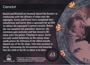 2007 Rittenhouse Stargate SG-1 Season 9 #63 Daniel and Mitchell are beamed aboard the Koro Back