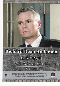 2009 Rittenhouse Stargate Heroes #9 Jack O'Neill Back