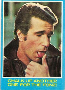 1976 Topps Happy Days #31 Chalk Up Another One for the Fonz! Front