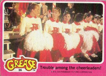 1978 Topps Grease #36 Trouble among the cheerleaders! Front