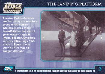 2002 Topps Star Wars: Attack of the Clones (UK) #3 The Landing Platform Back