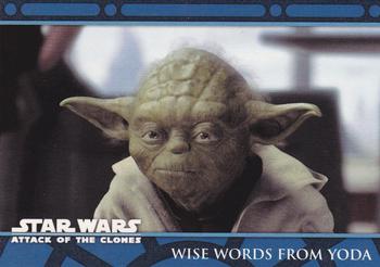 2002 Topps Star Wars: Attack of the Clones (UK) #7 Wise Words From Yoda Front