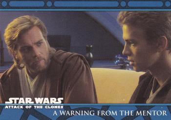 2002 Topps Star Wars: Attack of the Clones (UK) #9 A Warning From the Mentor Front