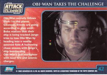 2002 Topps Star Wars: Attack of the Clones (UK) #42 Obi-Wan Takes the Challenge Back