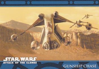 2002 Topps Star Wars: Attack of the Clones (UK) #66 Gunship Chase Front