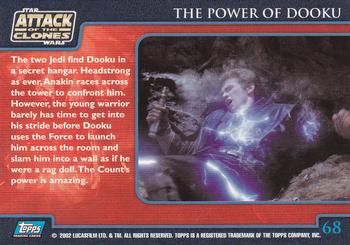 2002 Topps Star Wars: Attack of the Clones (UK) #68 The Power of Dooku Back