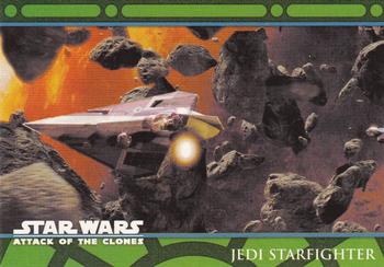 2002 Topps Star Wars: Attack of the Clones (UK) - Vehicles #V4 Jedi Starfighter Front
