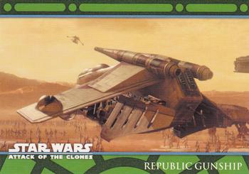 2002 Topps Star Wars: Attack of the Clones (UK) - Vehicles #V7 Republic Gunship Front