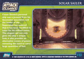 2002 Topps Star Wars: Attack of the Clones (UK) - Vehicles #V10 Solar Sailer Back