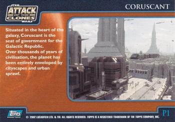 2002 Topps Star Wars: Attack of the Clones (UK) - Planets #P1 Coruscant Back