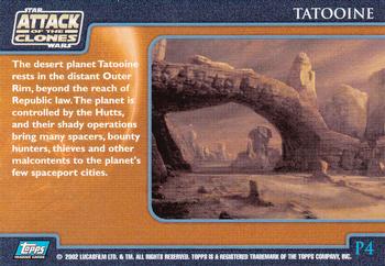 2002 Topps Star Wars: Attack of the Clones (UK) - Planets #P4 Tatooine Back