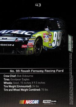 2010 Press Pass Premium #43 No. 9 Roush Fenway Racing Ford Back