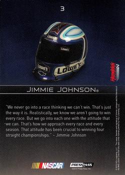 2010 Press Pass Premium #3 Jimmie Johnson Back