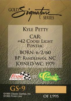 1995 Finish Line - Gold Signature #GS-9 Kyle Petty Back