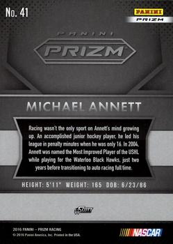 2016 Panini Prizm - Prizm #41 Michael Annett Back