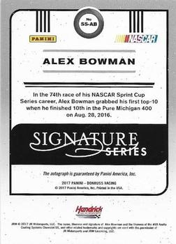 2017 Donruss - Signature Series #SS-AB Alex Bowman Back