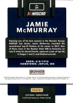 2018 Donruss - Gold Foil #31 Jamie McMurray Back