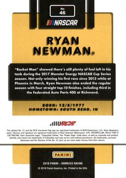 2018 Donruss - Gold Foil #46 Ryan Newman Back