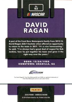 2018 Donruss - Gold Foil #63 David Ragan Back