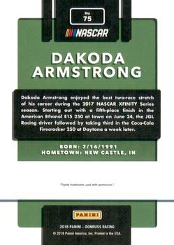 2018 Donruss - Gold Foil #75 Dakoda Armstrong Back