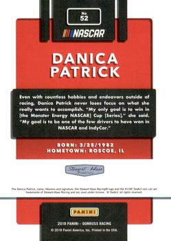2018 Donruss - Gold Foil #52 Danica Patrick Back