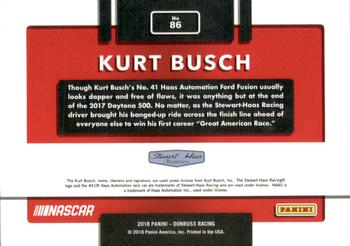 2018 Donruss - Red Foil #86 Kurt Busch Back