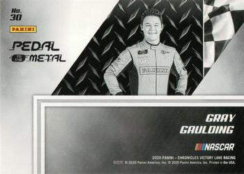 2020 Panini Chronicles - Pedal to the Metal Green #30 Gray Gaulding Back