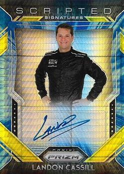 2020 Panini Prizm - Scripted Signatures Blue and Carolina Blue Hyper Prizm #SS-LC Landon Cassill Front