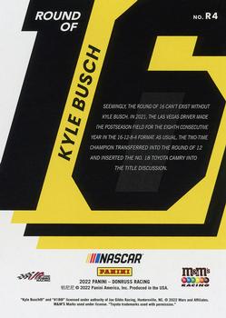 2022 Donruss - Round of 16 Checkers #R4 Kyle Busch Back