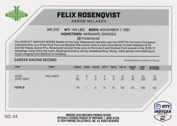 2024 Parkside IndyCar Premier Edition #24 Felix Rosenqvist Back