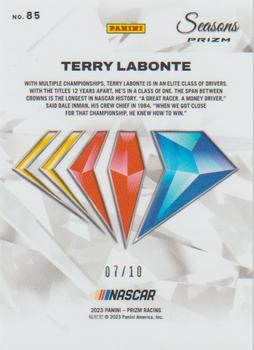 2023 Panini Prizm - NASCAR 75th Anniversary Gold #85 Terry Labonte Back
