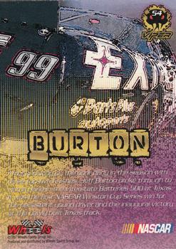1997 Wheels Viper - Black Racer #54 Jeff Burton Back