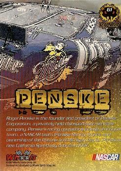 1997 Wheels Viper - Black Racer #61 Roger Penske Back