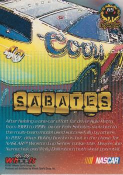 1997 Wheels Viper - Black Racer #65 Felix Sabates Back