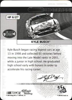 2006 Press Pass Stealth - Hot Pass #HP 6 Kyle Busch Back