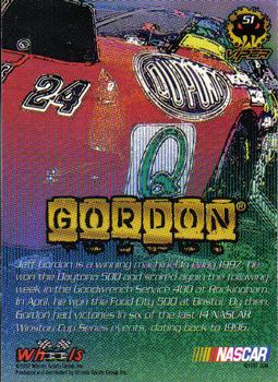 1997 Wheels Viper #51 Jeff Gordon Back