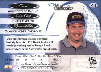 1999 Press Pass Premium #44 Ken Schrader Back